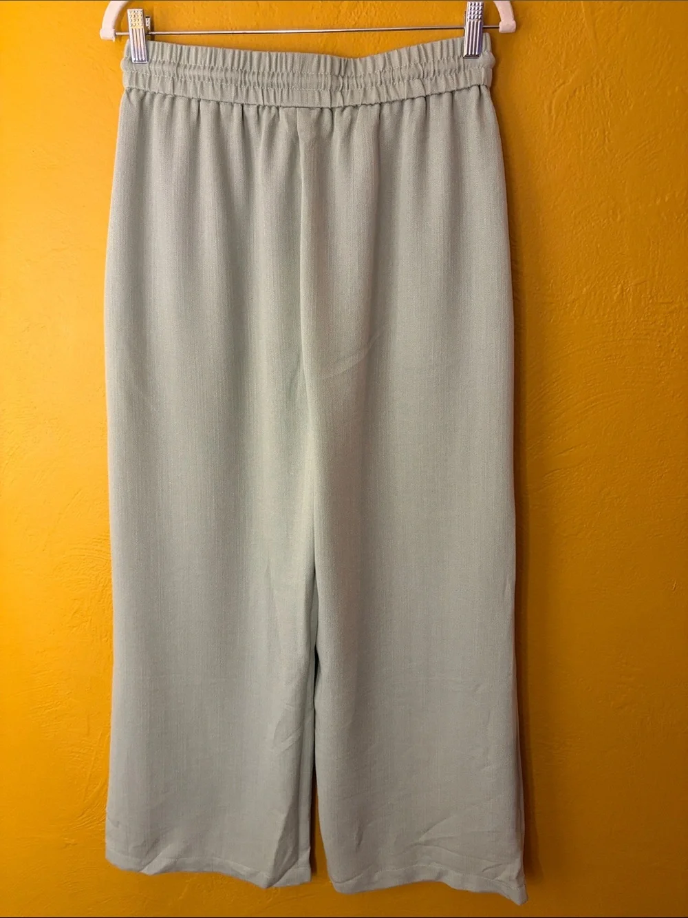 HALARA NWT M High Waist Drawstring Pocket Wide Leg Baggy Casual Linen-Feel Pants